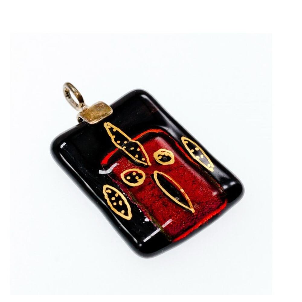 925 Sterling Silver Jewel Stone Enamel Pendant - Picture 2 of 7